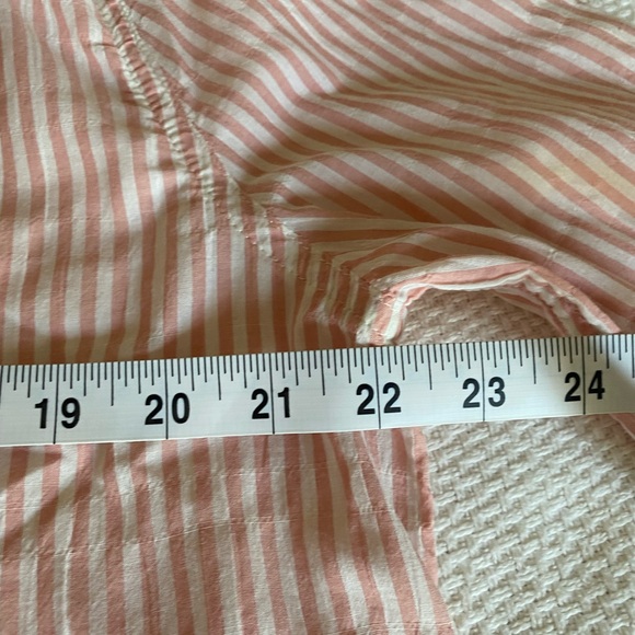 Rag & Bone Peach and White Striped Shirt Size Large - Picture 7 of 16